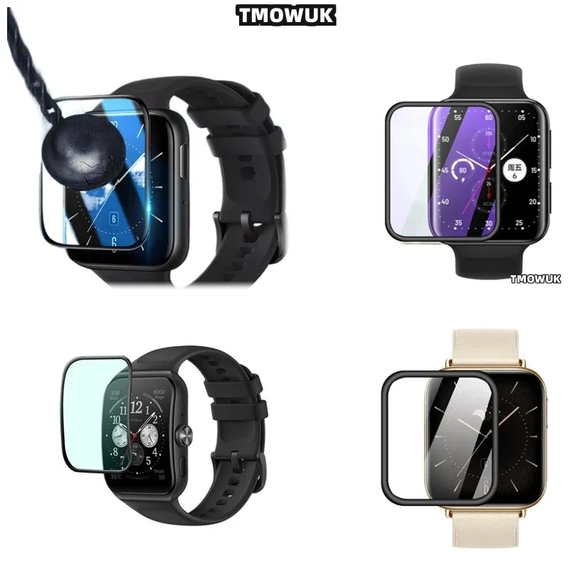 

Для OPPO Watch 2 3 4 Pro SE Free Band 2 42 мм 46 мм Безостатическая пленка из ПММА, 3D-изогнутый край.
