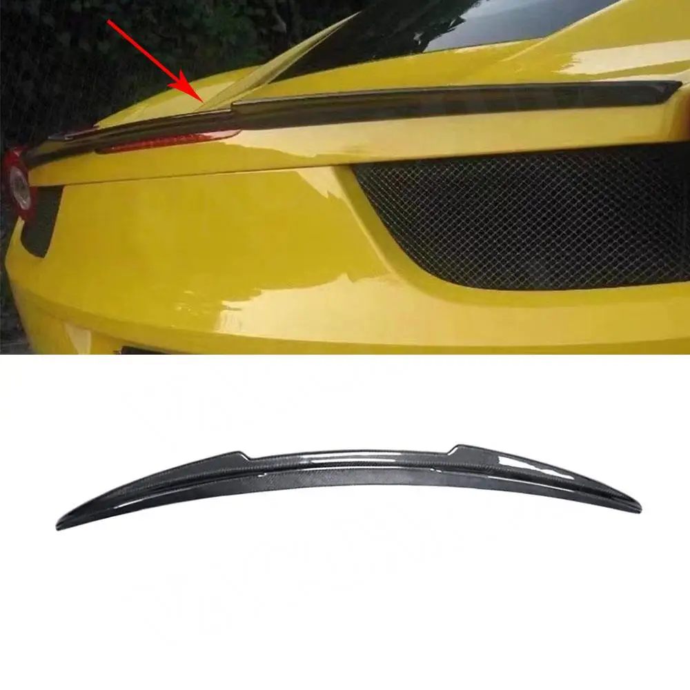 VACOMUL Carbon Fiber Rear Trunk Spoiler Boot Lip Wing for Ferrari 458 ITALIA SPIDER 2011-2013 FRP Rear Spoiler Wing Car Styling