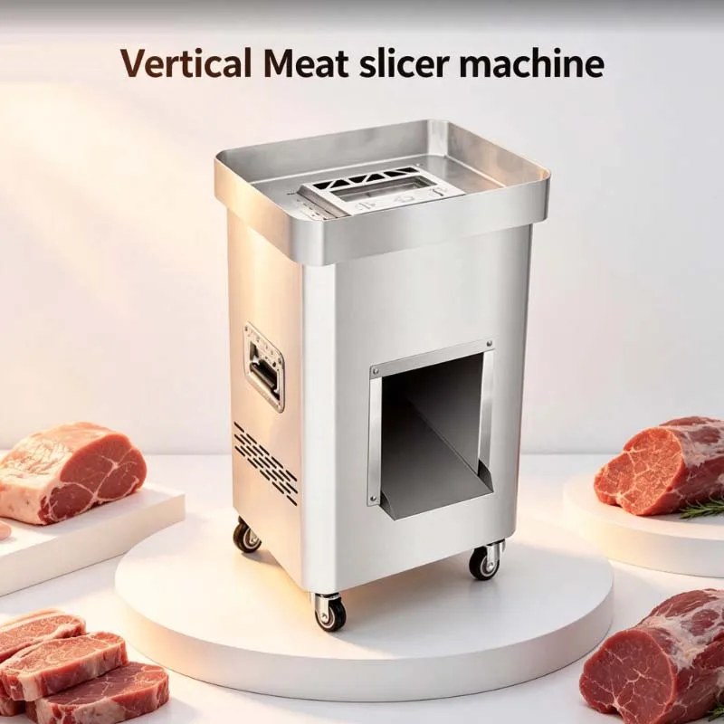 

Commercial Electric Slicer Meat Cutter Machine Stainless Steel Meat Slicer Vegetable Pork Beef Cutting Shredded Diced