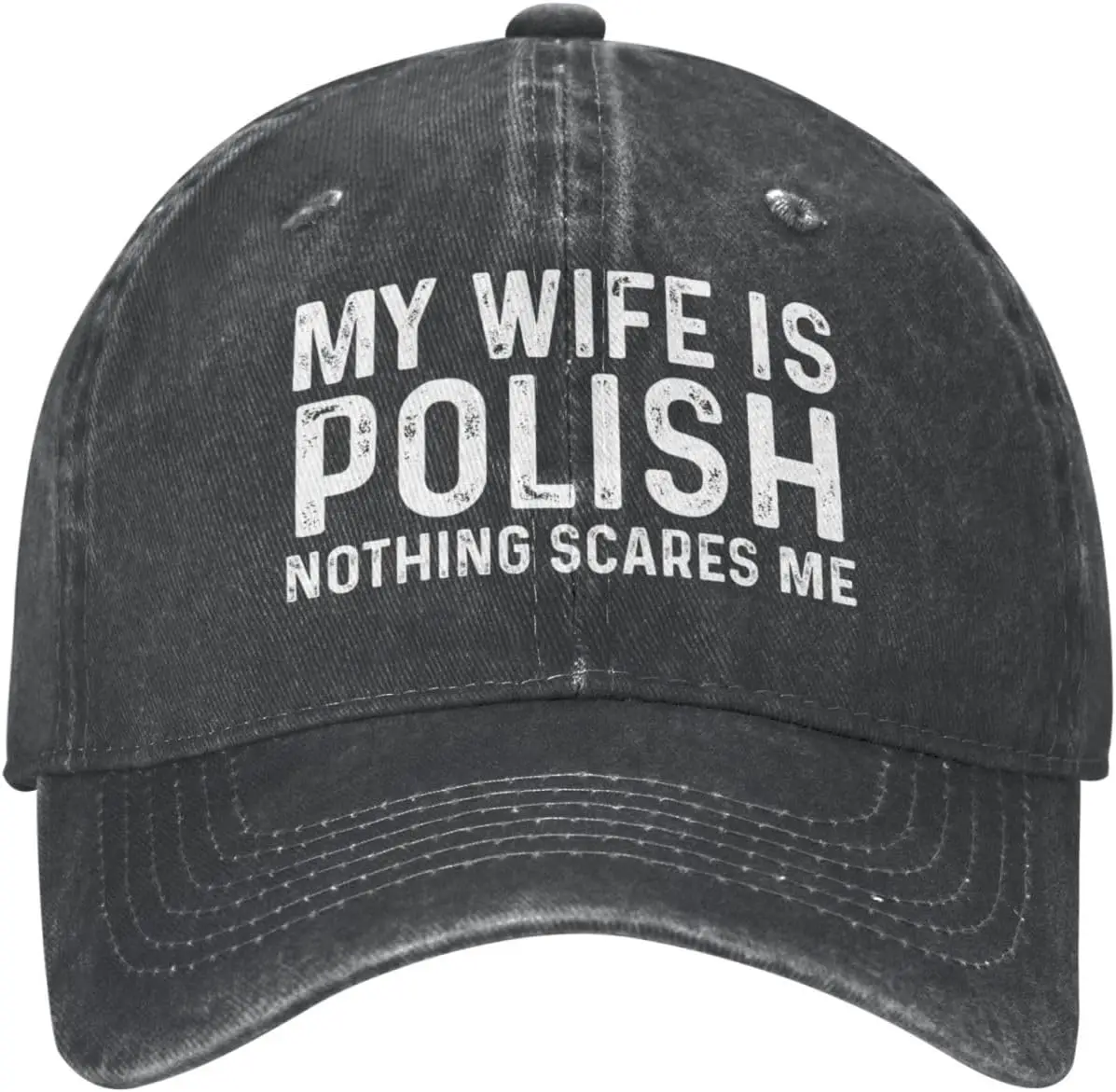 My Wife is Polish Nothing Scares Me Hat Women Baseball Cap Adjustable Caps