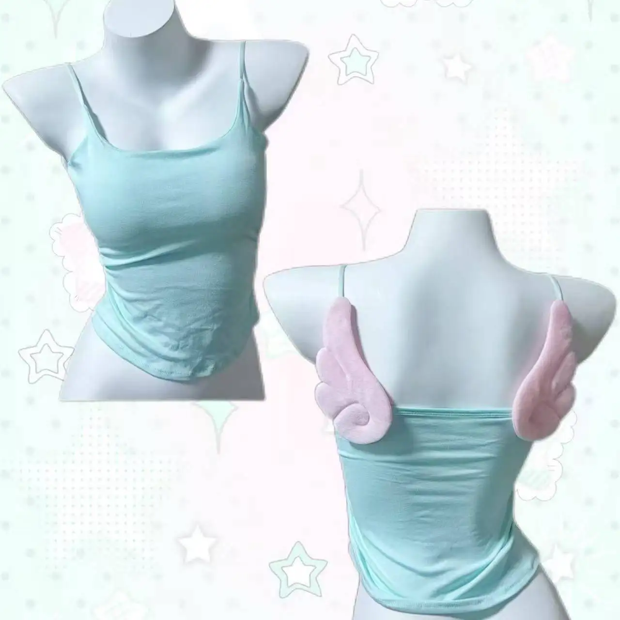 Women Solid Sleeveless Vest Japanese Kawaii Y2K Harajuku Sweet Top Korean Style Ladies Daily Club Party Summer Clothes