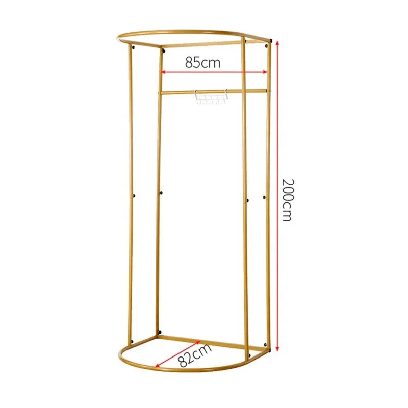 Mobilny stojak podłogowy do przymierzalni Sklep odzieżowy Prosty stojak wystawowy Zasłona Przymierzalnia Uchwyty do przechowywania Akcesoria