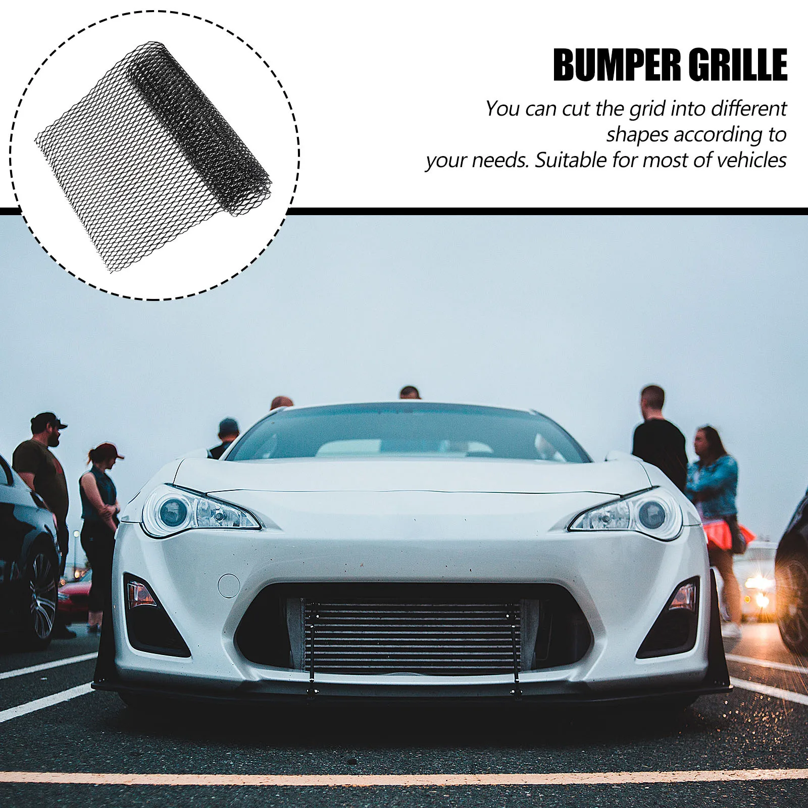 

Aluminum Mesh Car Cover Protective Radiator Guard Custom Fit Lightweight Durable Easy Cut Anti-Corrosion for Home Use Front