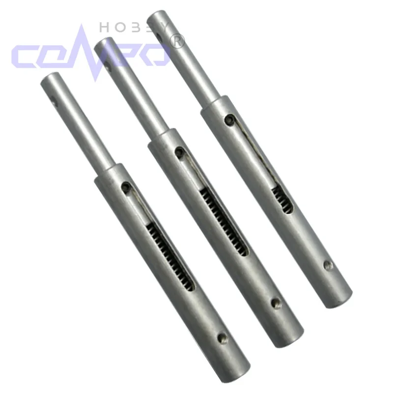 Jambes de train d'atterrissage Anti-Vibration légères en alliage d'aluminium, tige droite d'amortisseur pour modèle d'avion RC, accessoire de pièce, 3 pièces