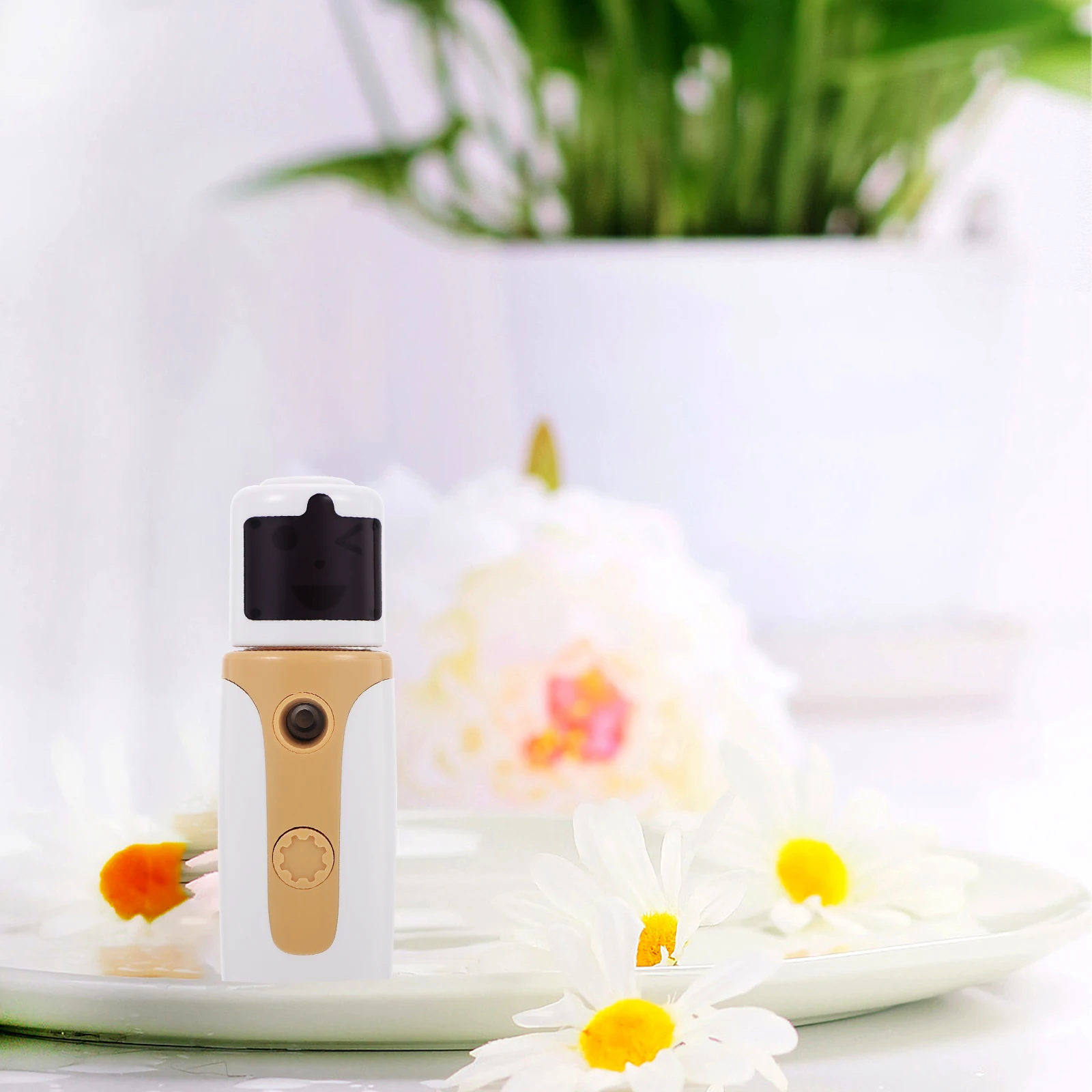 

Handheld Sprayer Portable Mini Humidifier Pink Compact Lightweight Facial Mister Face Steamer Deep Water Oil Balance