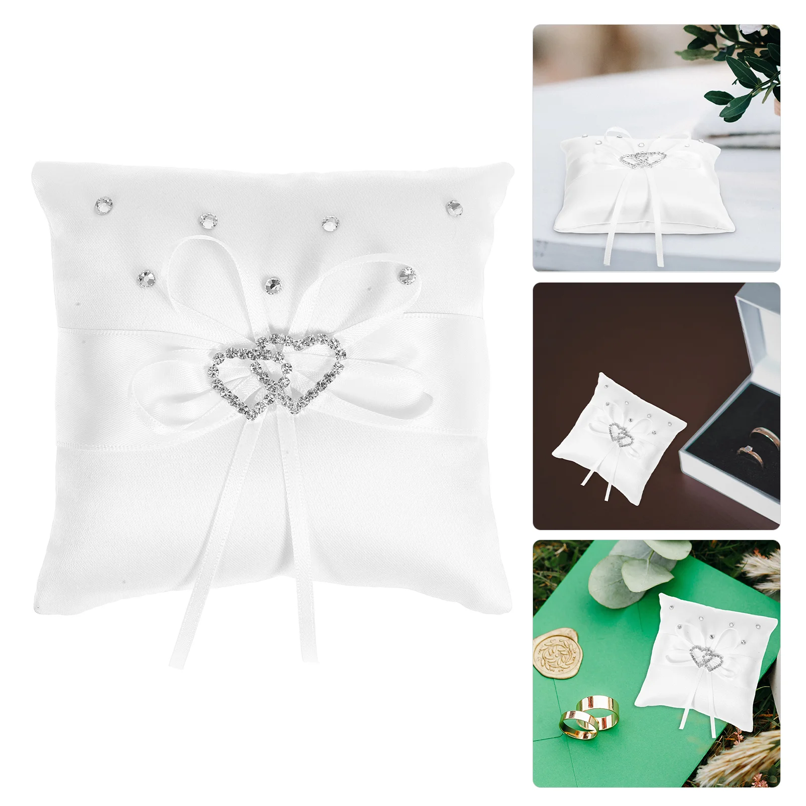 

10 *10cm Wedding Band Pillow Pillowcase Ring Bearer Western Style Bride White Fans for Weddings
