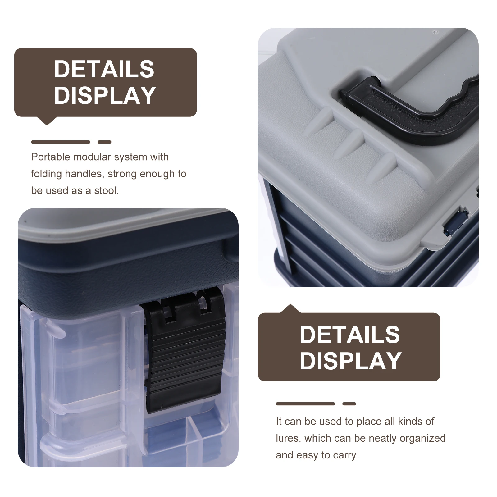 

1pc Large Capacity Fishing Bait Storage Case Anti-Fall Wear Resistant Organizer Container For Lures Fish