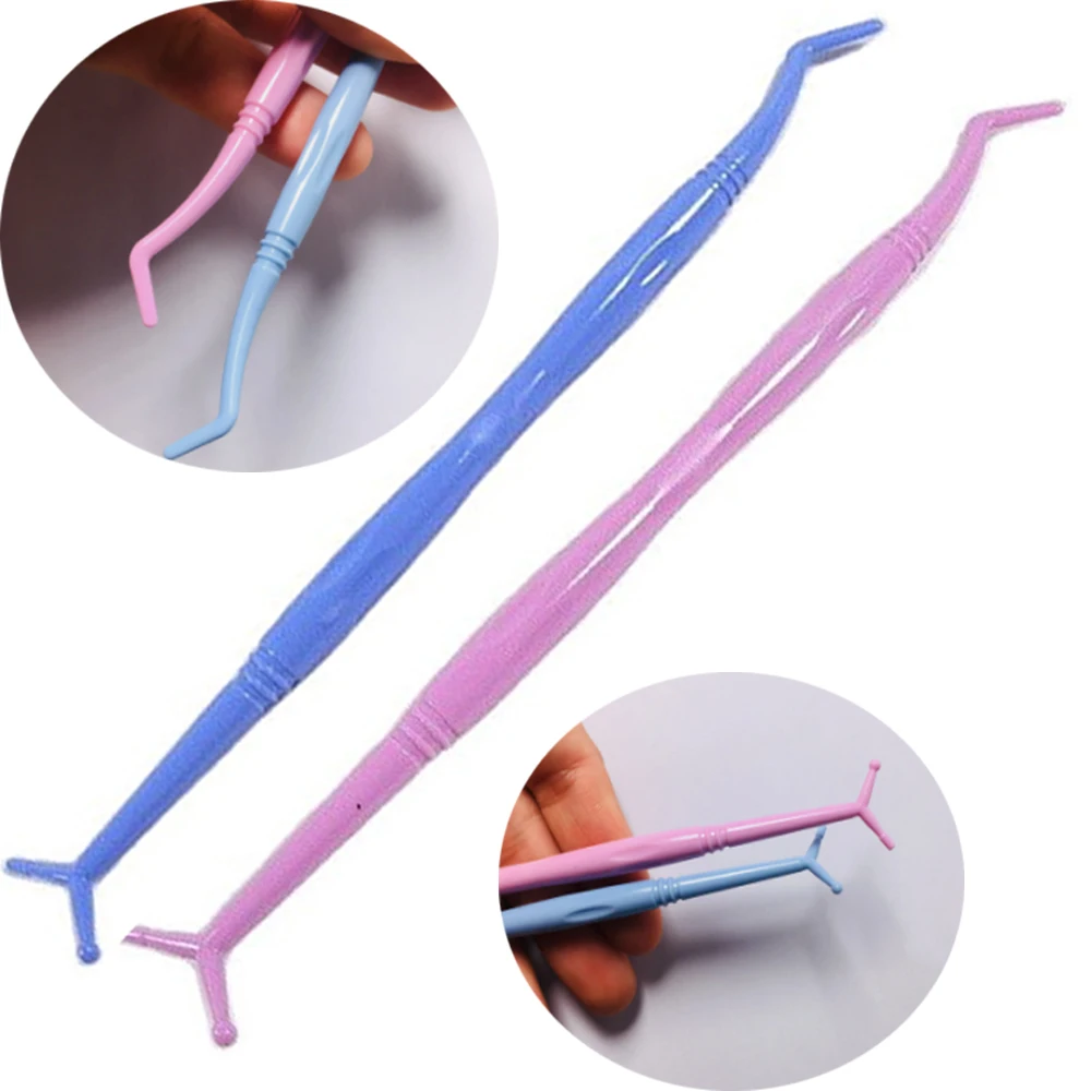 

2 шт./пакет, стоматологическая композитная смола, гибкий штекер, наполнительные инструменты, пластиковые автоклавируемые 135C, синий, розовый, стоматологический инструмент