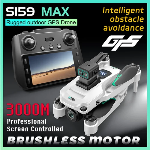 プロフェッショナルS159GPSドローン,折りたたみ式クワッドコプター,ブラシレスおもちゃ,5g wifi,デュアル8k hdカメラ,360 ° 障害物回避