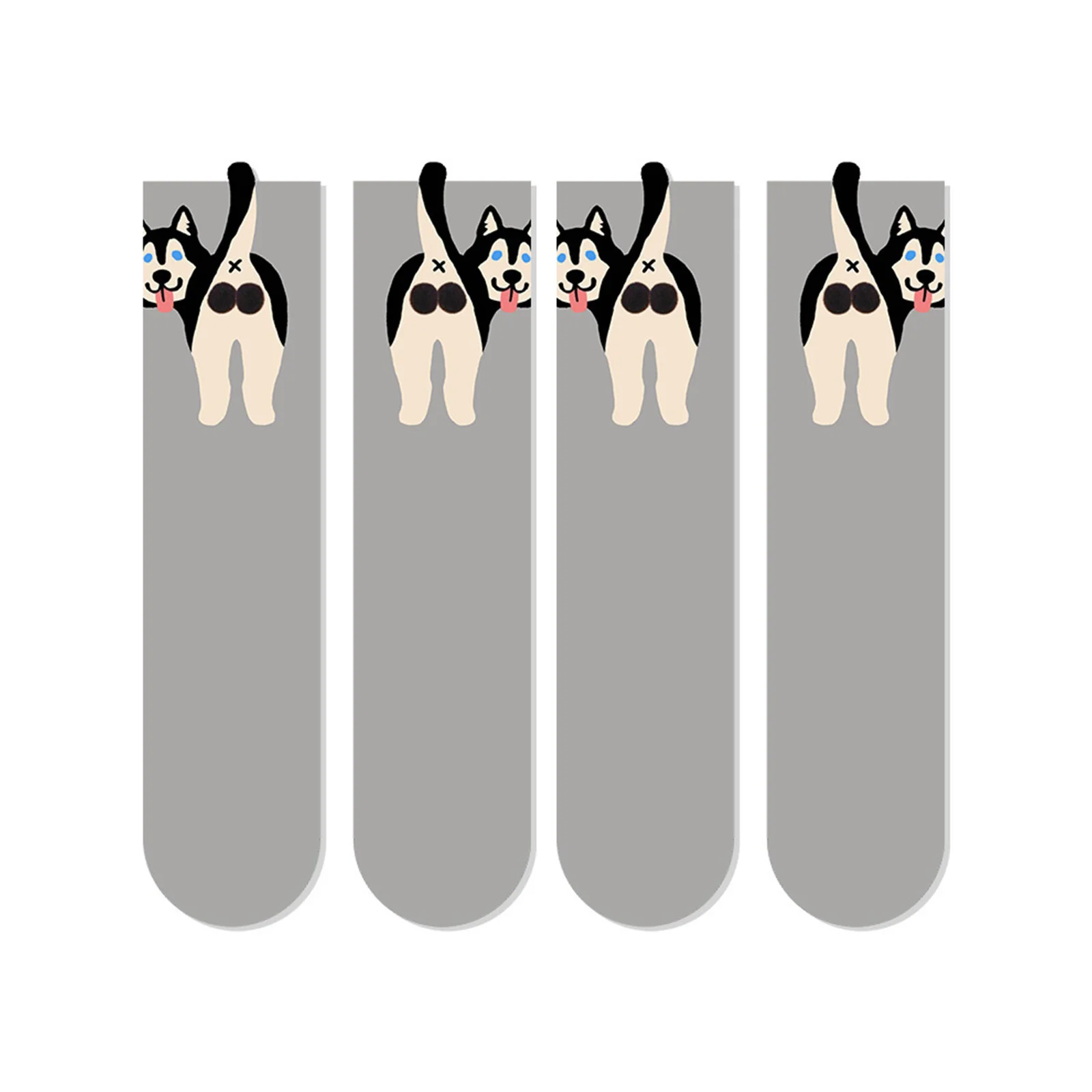 Husky + Myna + Shiba Inu Cartoon Egg Socks Set (1 pair each)