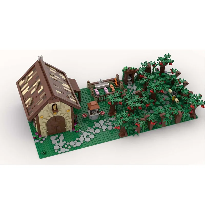 مزرعة نموذج Moc قوالب بناء وحدات المقصورة السرية/نموذج المختبر التكنولوجيا كتل عيد الميلاد لتقوم بها بنفسك لعبة هدايا البناء #6