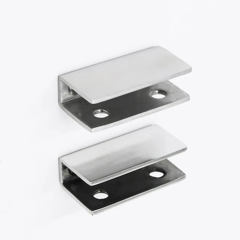 

1PCS Glass Clip 304 Stainless Steel Thickened Load-bearing Fixed Clip Home Decoration Layer Board Clip Stamped Square Clip
