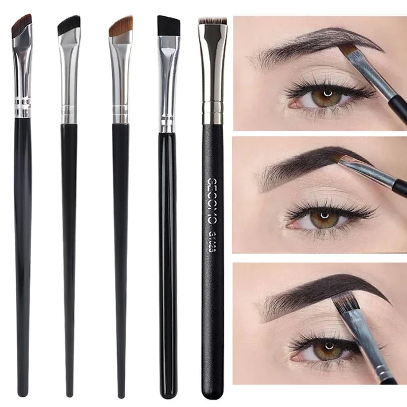 1/2/3PCS Blade Eyeliner Eyebrow Brushes Ultra Thin Fine Small Angle Flat Makeup Brushes High Quality Brow Contour Makeup Tools