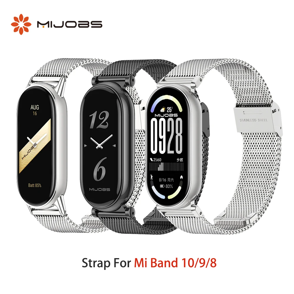 Strap for Mi Band 11 10 9 8 Wristband For Mi Band 10 Bracelet for Mi Band 9 Watch Band for Mi Band 8 Stainless Steel Straps