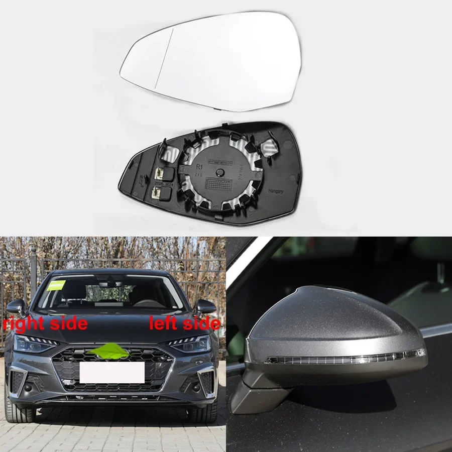 For Audi A4 A4L A5 S4 2017 2018 2019 2020 2021 Replacement Reflective Lens Side Rearview Mirror Lenses Glass with Heating 1PCS