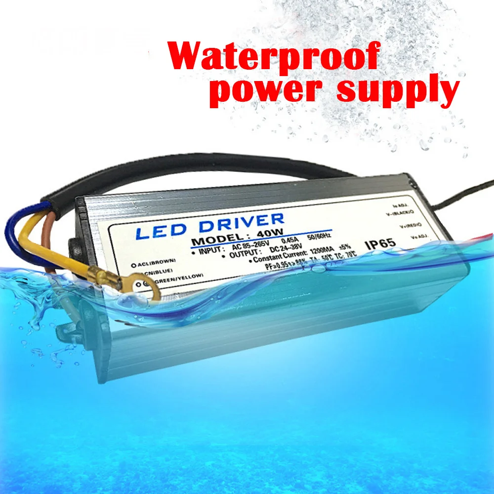 Waterproof LED Power Supply 3-120W High Power Constant Current LED Driver for Floodlight Street Light Industrial Mining Light