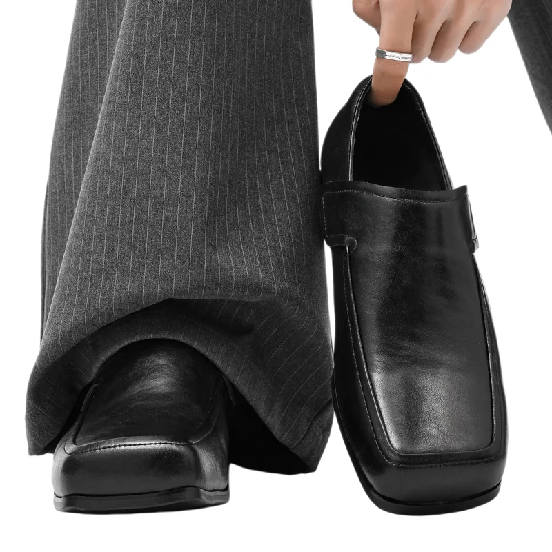 Hot-selling Men's  Leather Oxford Shoes Handmade Casual Shoes High Quality Business Work Shoes Lace-up Sneakers Walking Flats