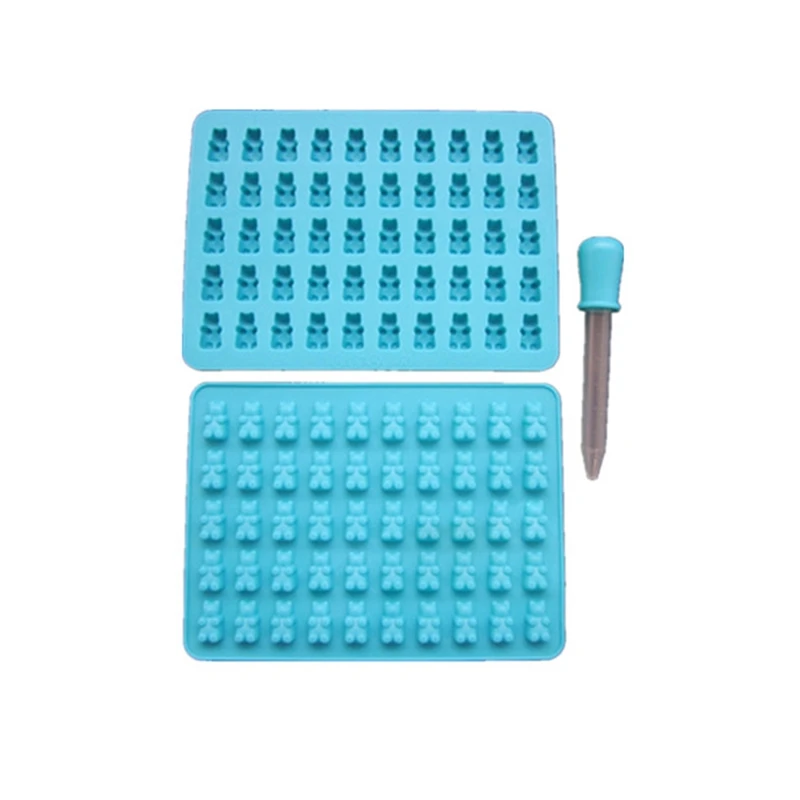 DIY Kitchen 3D Silicone Fudge 50 Hole Bear Chocolate Candy Mold And Ice Tray Decoration Baking Tool Cake Mold