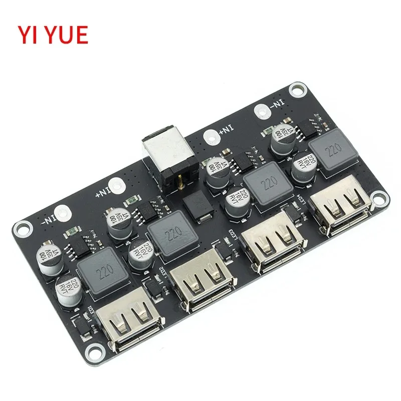 1 2 4-way Fast Charging Module 12V24V to QC3.0 Fast Charging Single USB Mobile Phone Charging Board Support FCP