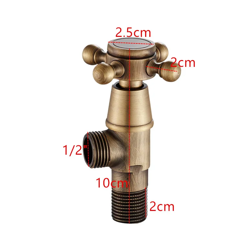 Free Shipping European Style Copper Bathroom Toilet Angle Valve Antique Bronze Toilet Faucet Bidets Valve F1/2