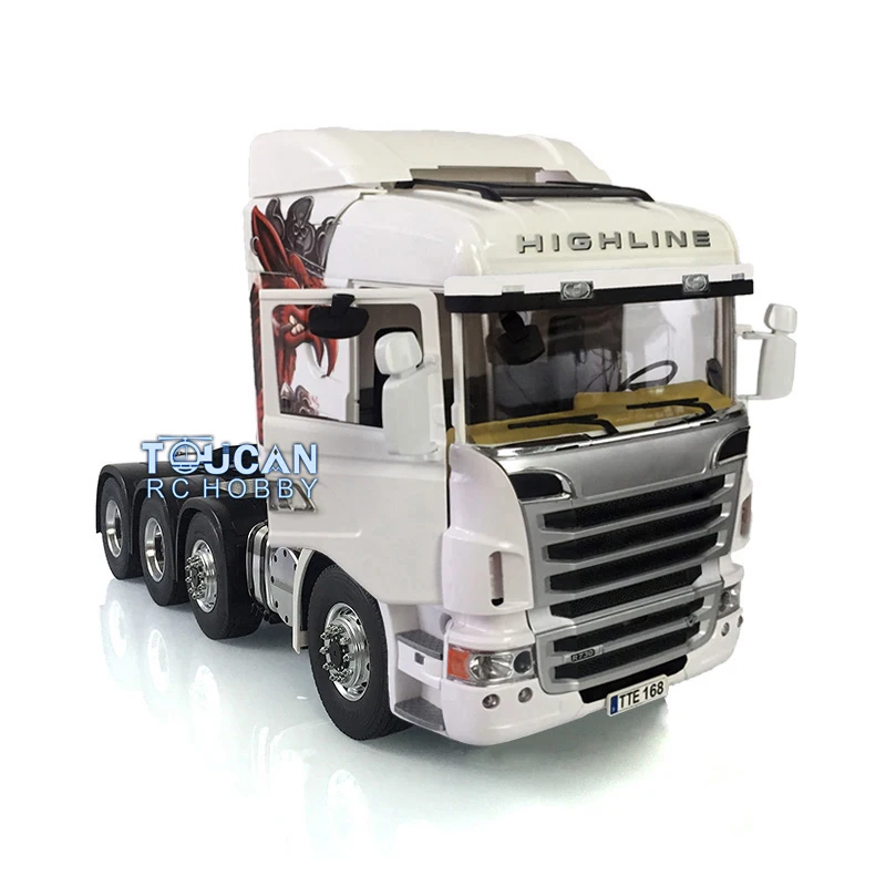 LESU 1/14 8*8 Tractor Truck Kit RC Model Painted Unassembled Car Metal Chassis Smoking 802B Servo Motor 2Speed Gearbox THZH0944