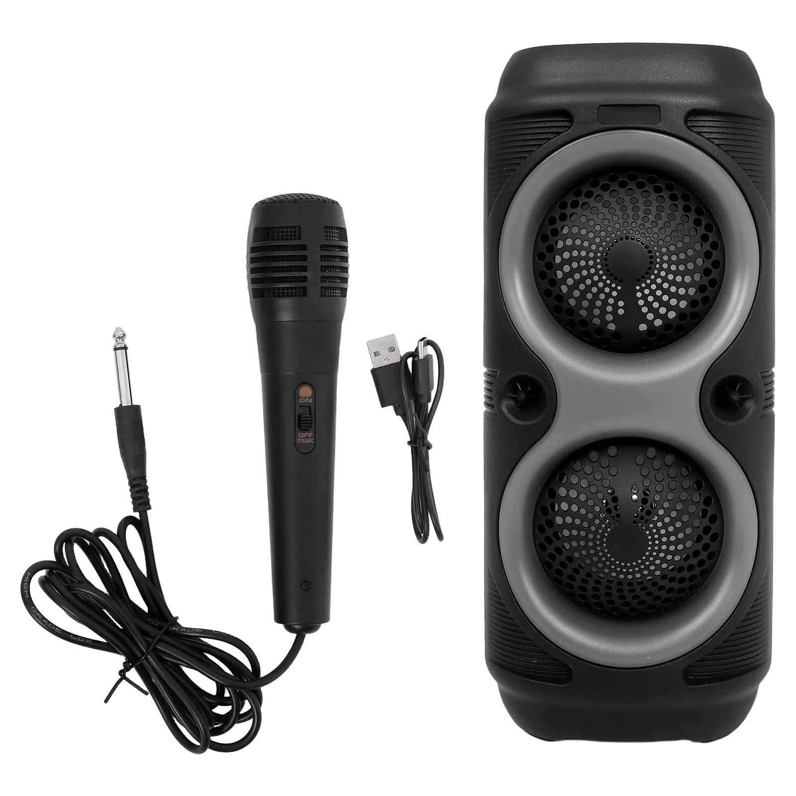 

1 set 1 Set Portable Wireless Speaker Rgb Lights Deep Bass Usb Input Microphone Connection For Party Outdoor Camping Karaoke