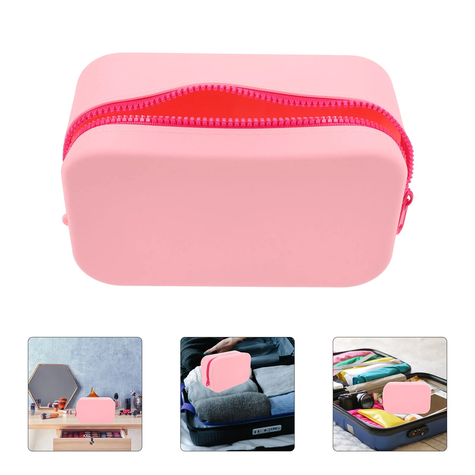 

Waterproof Toiletry Bag Travel Makeup Bags Cosmetics Silica Gel Case Woman for School Multi-compartment