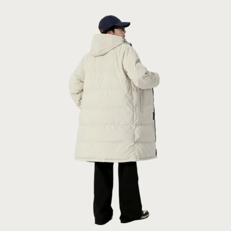 Paar Parka Mantel 2024 Winter trend ige verdickte kälte feste lange Daunen Baumwolle gepolsterte Kleidung Herren Marke Ski warme Kapuzen jacke