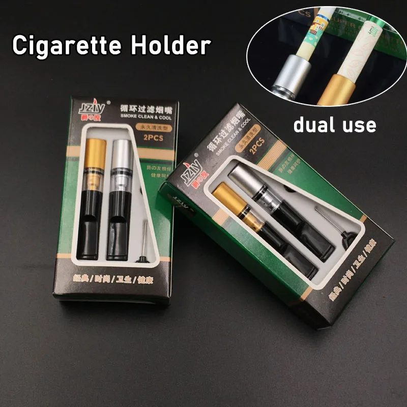 

Hot Sale Acrylic dual use Cigarette Holder Portable Washable Smoke filter Microfilter Recyclable Hookah Pipe Smoking Accessories