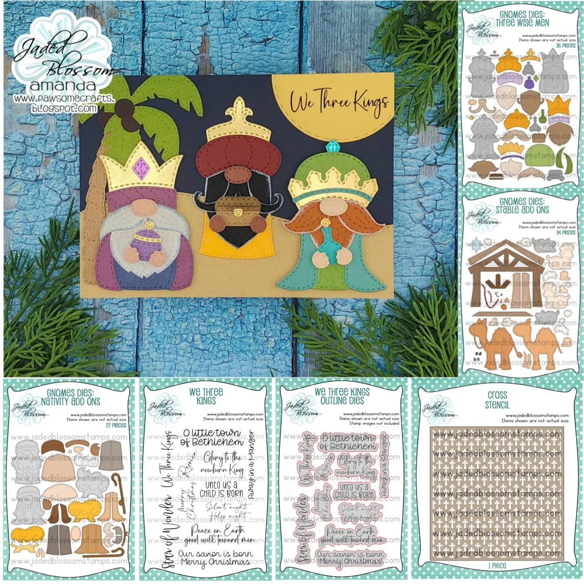 December Kings Wise Men Dwarf Sheep Camel Metal Cutting Dies Clear Stamps Stencil for DIY Scrapbook Diary Decoration 2025