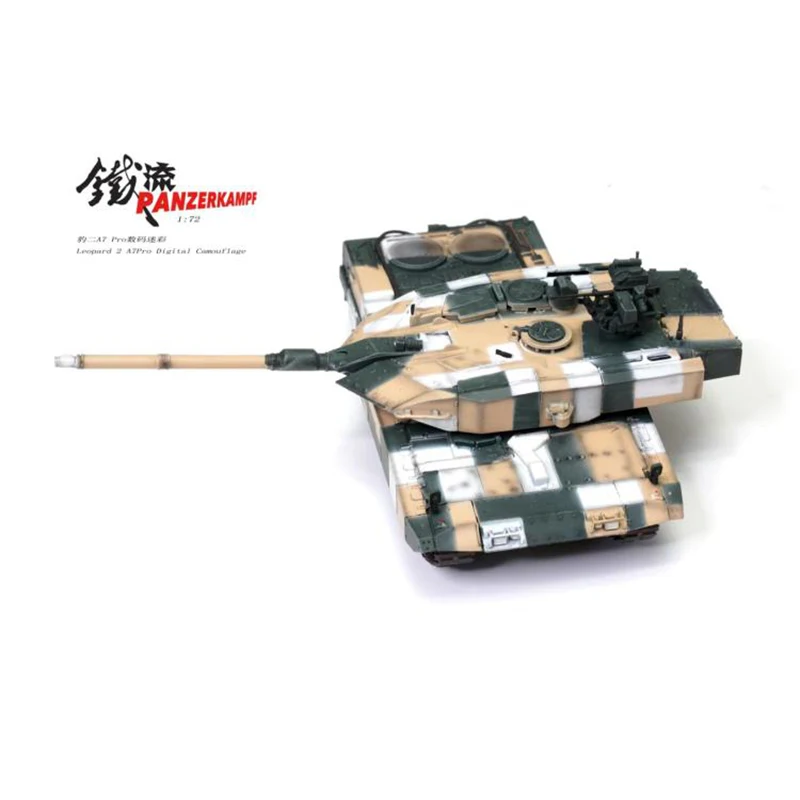 1:72 Scale Resin German Army Leopard 2A7 PRO Tank Model 75017G Militarized Combat Track Type Classic Adult Gift Souvenir Display