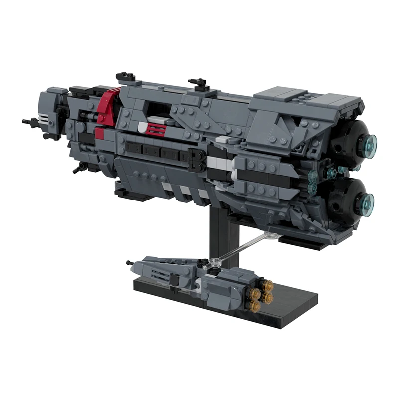 913 ชิ้น MOC-240770 ยานรบหนักคลาสออทัมน์ โมเดลยานอวกาศจากเกมและภาพยนตร์ยอดนิยม ตัวต่อบล็อก ของเล่นสร้างสรรค์ ของขวัญสำหรับผู้ใหญ่