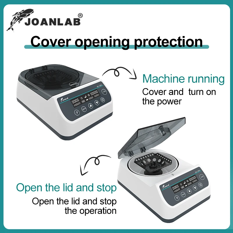 Pcr Centrifuge Machine Цифровая высокоскоростная плазменная центрифуга Лаборатория Микроцентрифуга 4000 об / мин 12000 об / мин 0,2 / 0,5 / 1,5 / 2 мл Центрифужная пробирка