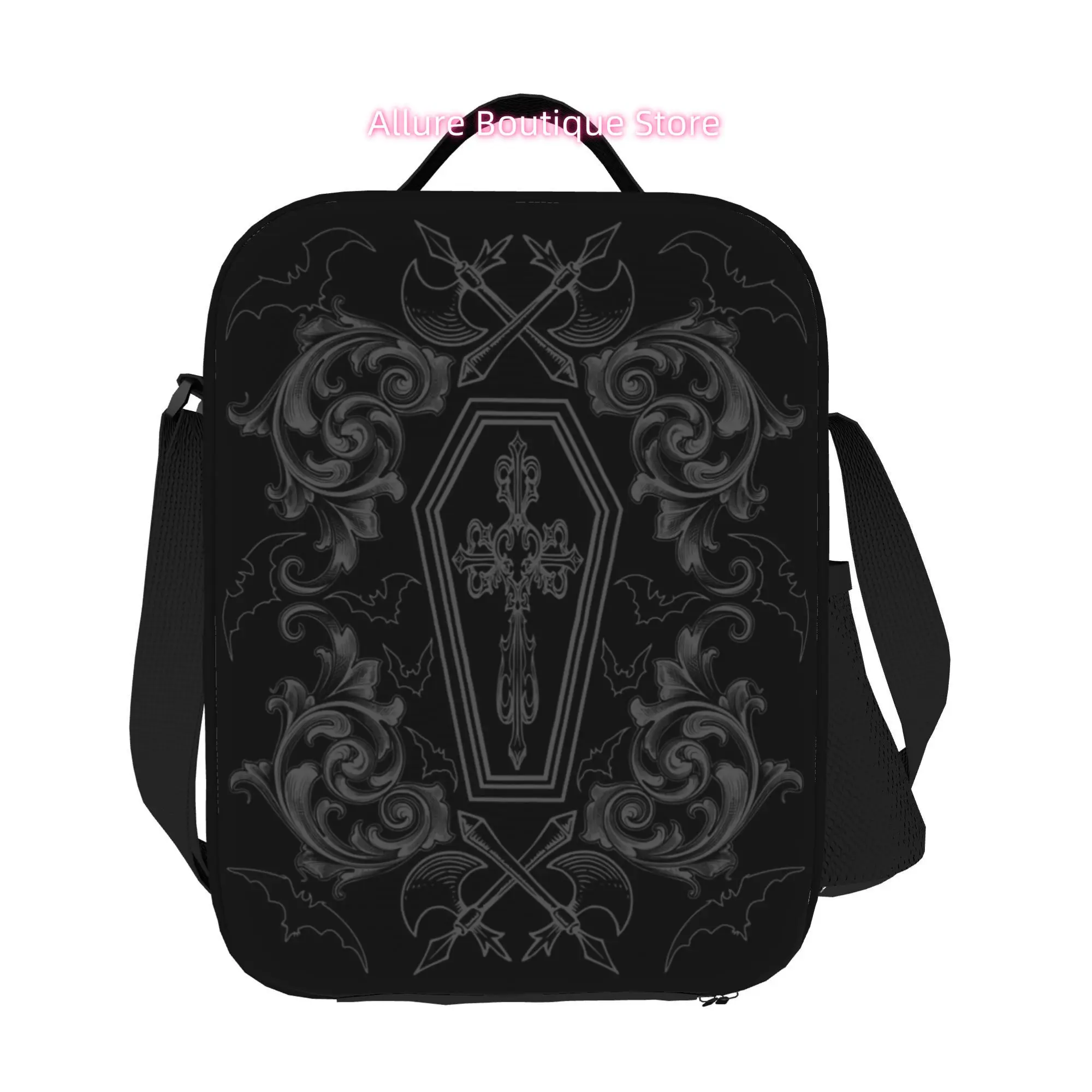 Vampire Coffin Casual Tote Bag for Work Office Travel Weekend Getaway Daily Lifestyle Non Food Contact, Non-Food Contact