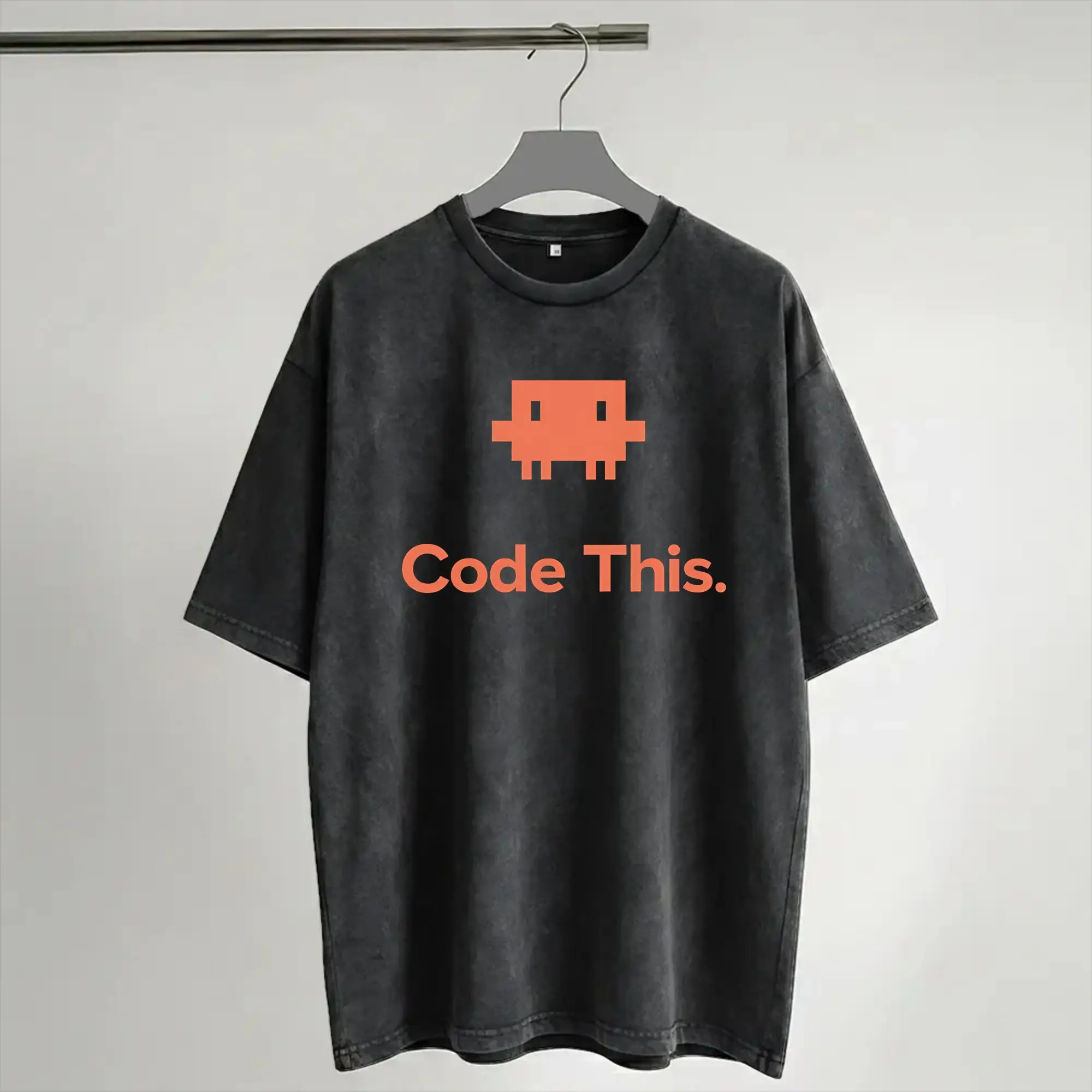 Claude Code T Shirt Hip Hop Washed Short Sleeve Harajuku T-Shirts  Fashion Men Women Streetwear Printed Tee Shirt