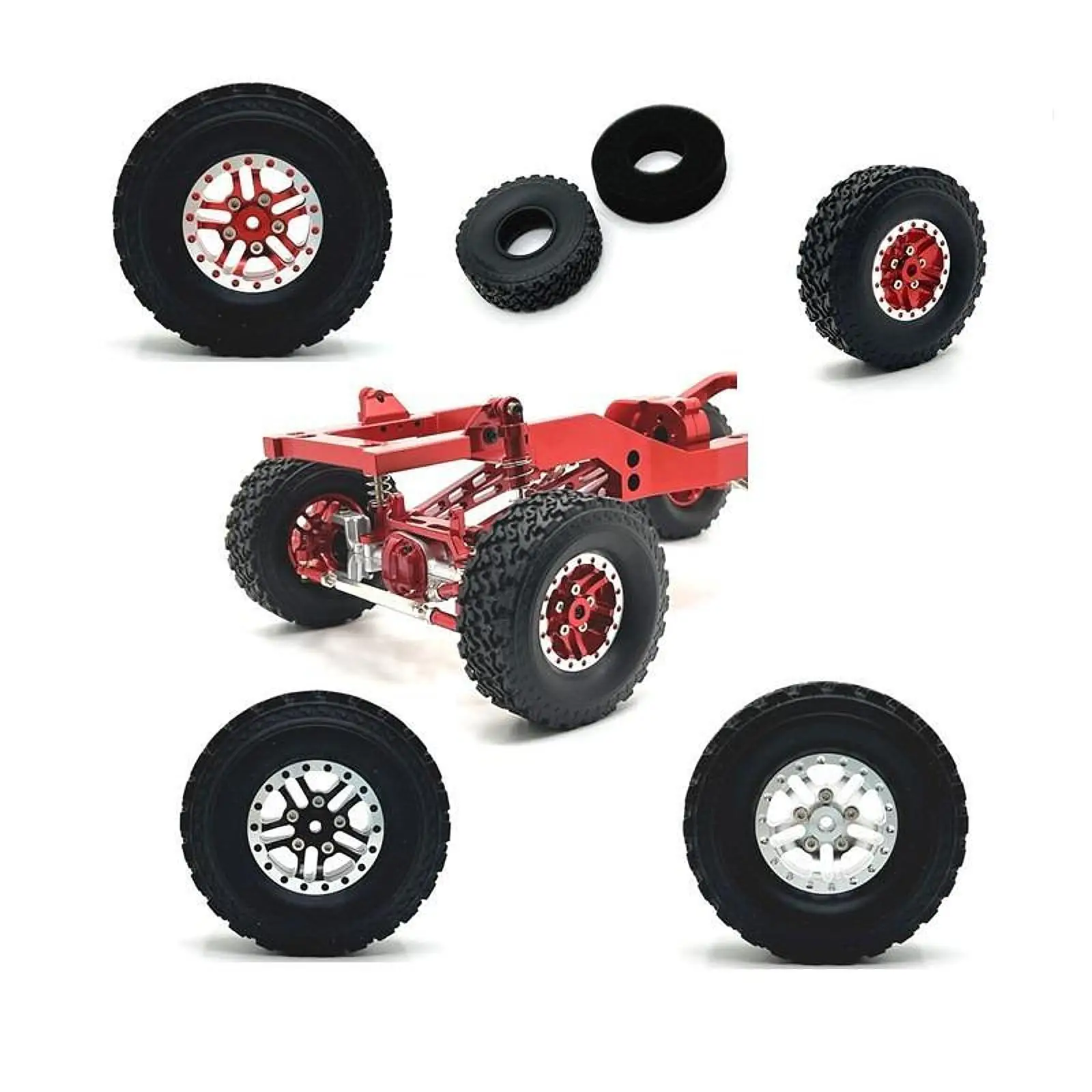 

4 Pieces RC Car Tires, RC Parts Parts Stable Performance Replacement Accessories for C14 C24 C34 1/16 RC Car Parts