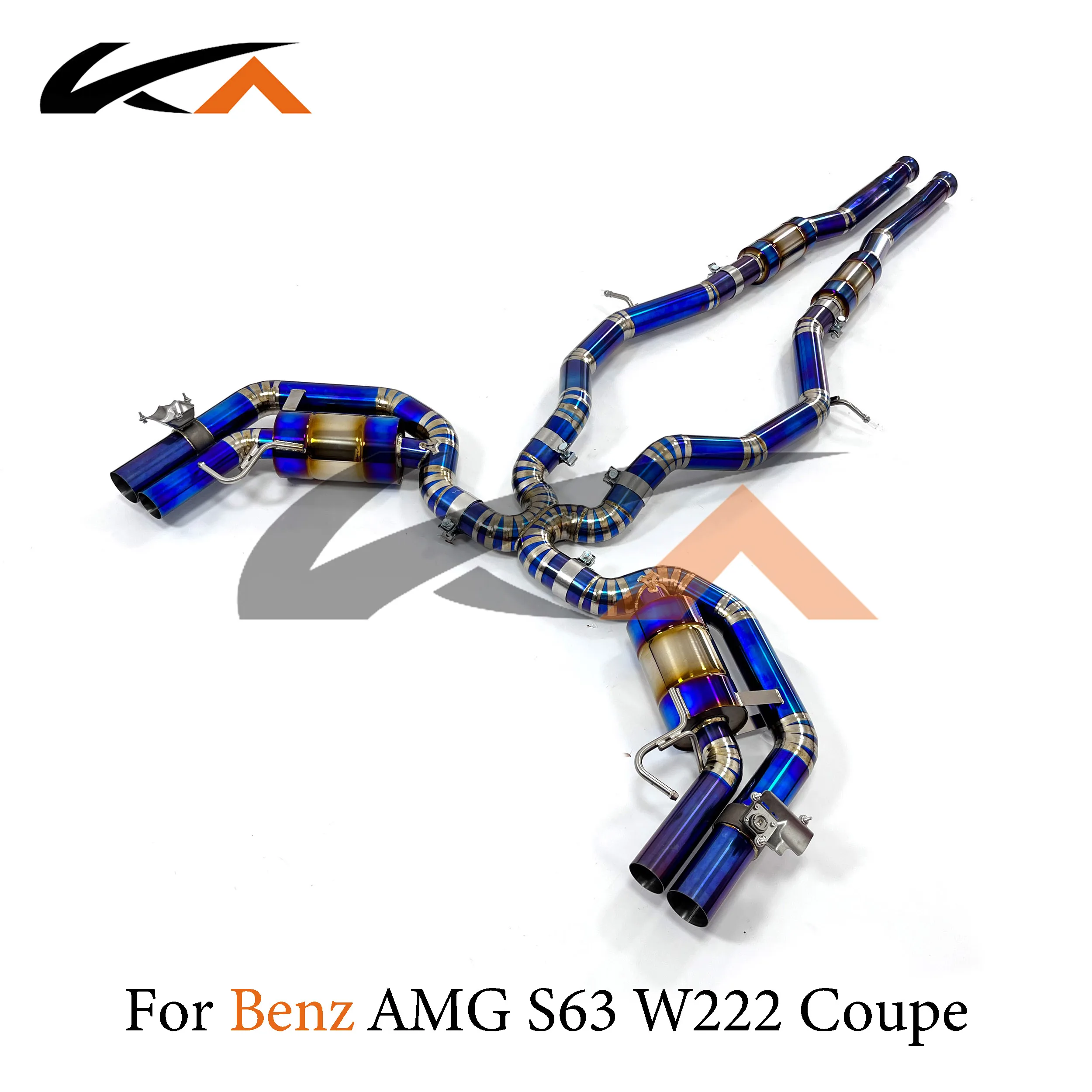 KA Tuning exhaust system titanium catback for Mercedes-benz AMG S63 W222 C217 Coupe 5.5T performance auto part muffler and valve