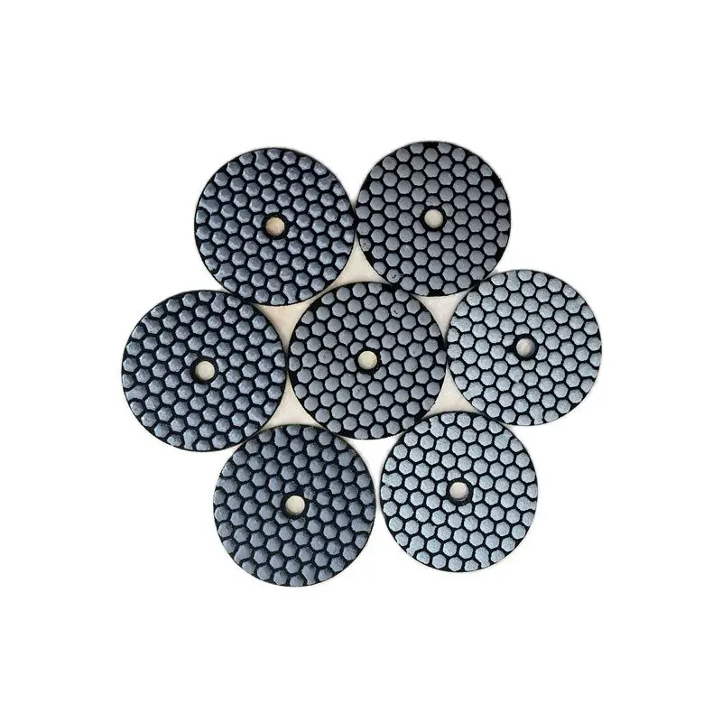 

7 Pieces 3 lnch 80mm Diamond Dry PoIishing Pads Shaped PoIish Disc PoIishing For Grinding MarbIe Granite Concrete Stone