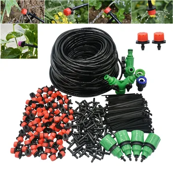 Automatic flower pot watering system DIY drip irrigation system garden hose micro drip irrigation timer kits adjustable drippers