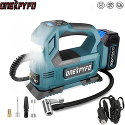 Portable Tire Inflator Air Pump Rechargeable Compressor Digital Cordless Electric Car Tyre Inflator Tools For Makita 18v Battery