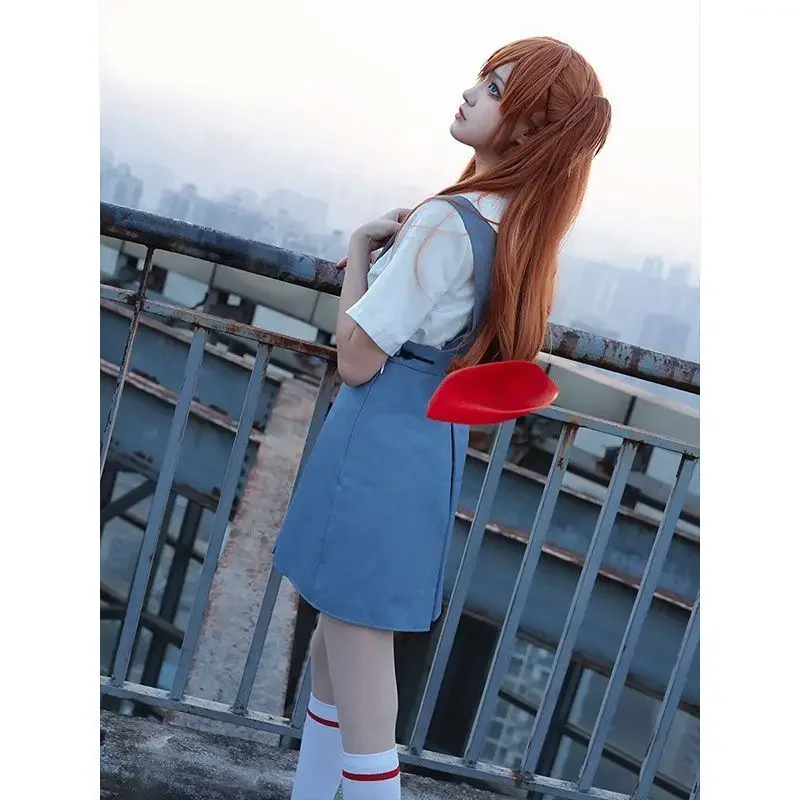 Neon Genesis Evangelion AyanamiRei Asuka cartoon animation peripherals college style school uniform shirt skirt cosplay set gift