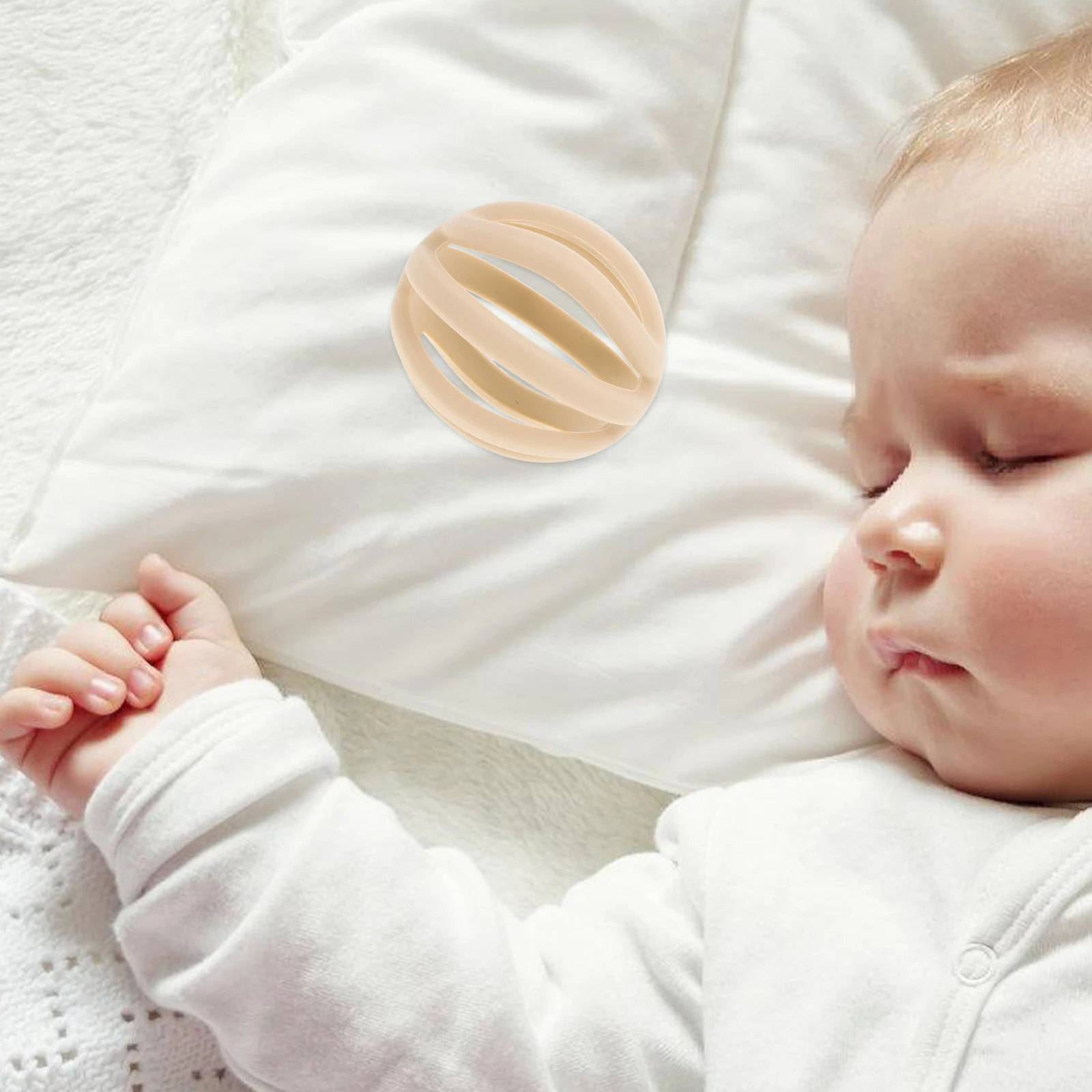 Palla da masticare per neonati in silicone per la coordinazione occhio-mano, lo sviluppo sensoriale, l'apprendimento precoce, masticabile