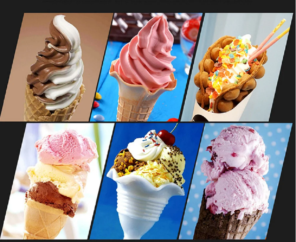 Soft Ice Cream Making Machine Ice Cream Cone Vending Ice Cream Machine Soft Serve Milk Fruit Ice Cream Maker