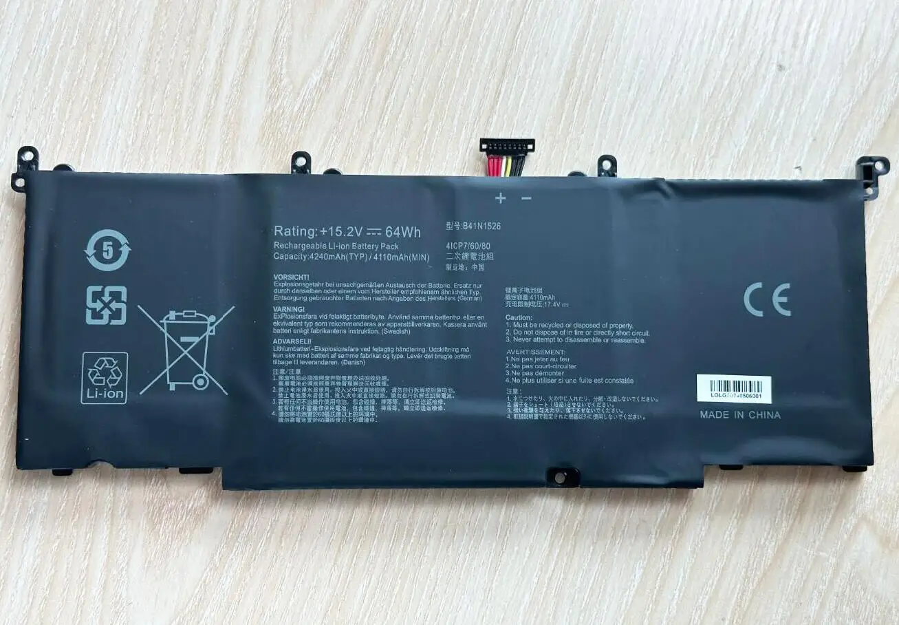 B41N1526 Laptop Battery For Asus Strix FX60VM ZX60V GL502 FX502VM GL502VM GL502VT S5VS S5VM S5VT6700 ZX60VM FX60VM