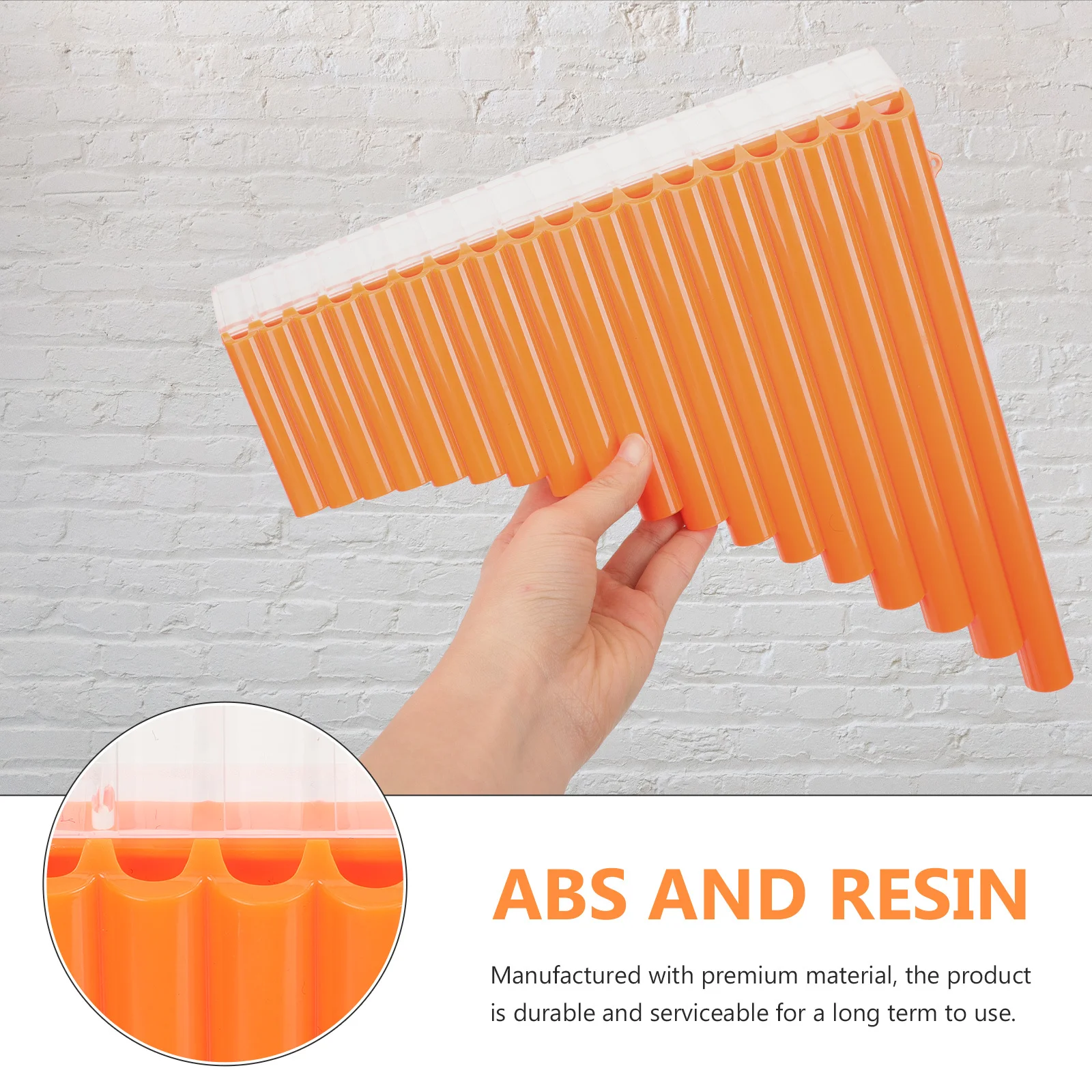 

Easy Pan Flute Learn to Play Pipes Portable Orange Abs Resin Teaching Instruments