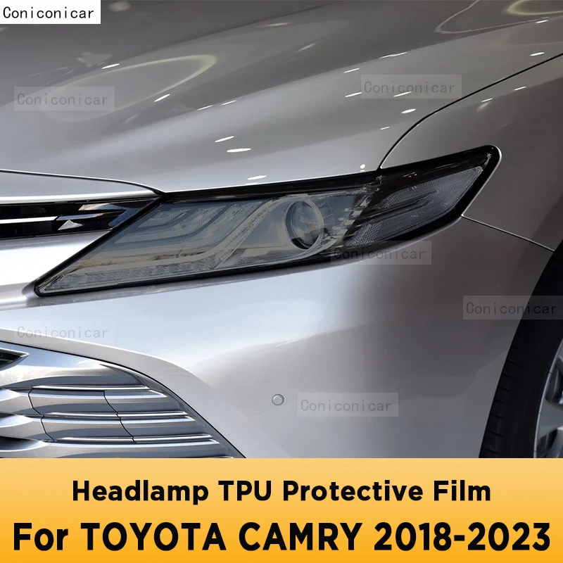 

Для TOYOTA CAMRY 2018-2023 автомобильная фара оттенок дымчатая черная защитная пленка виниловая защита прозрачная наклейка из ТПУ аксессуары