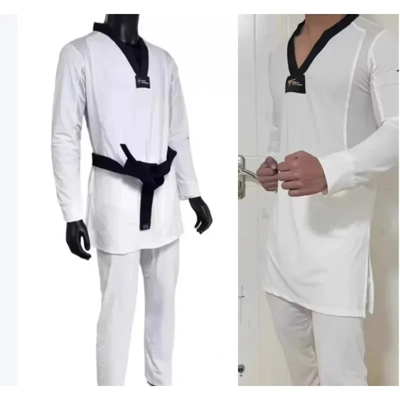 2024 New Professional Tight Fit Ultra Light Elastic Ice Silk Taekwondo Sportswear Extended Edition