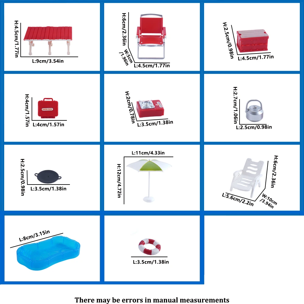 Miniatur-Möbel-Montage, DIY-Picknick-Set im Freien, Esstisch, Backen, Essen, Modell 1:12, Schwimmbad, Spielzeug, Geschenk