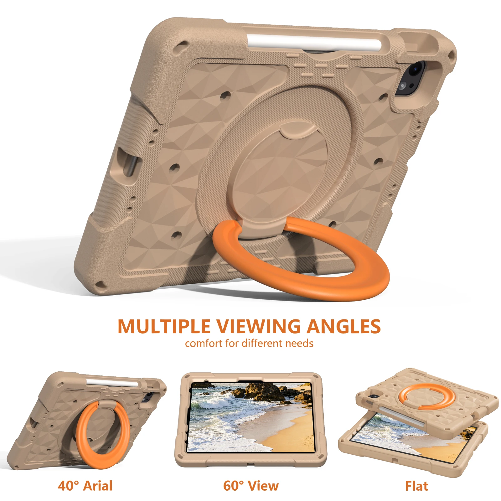 Stand EVA Case Universal For iPad Air 11 M4 M3 M2 Pro 11 M5 M4 2018-2022 A16 2025 11th 10.9 2022 10th Air 4 5 360 Rotating Cover