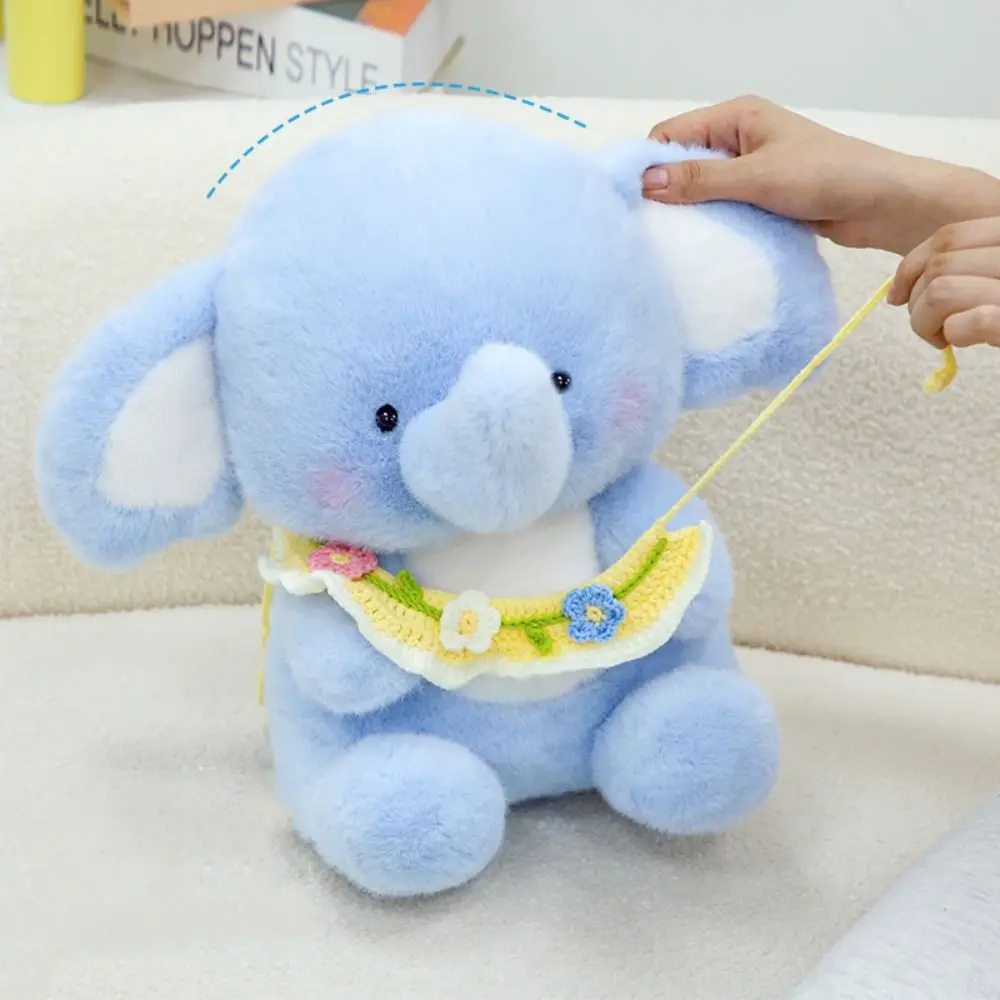 

Плюшевая игрушка слона из хлопка PP, мягкий пушистый слон в плюшевой кукле, удобная обнимающаяся плюшевая игрушка с изображением мультфильма